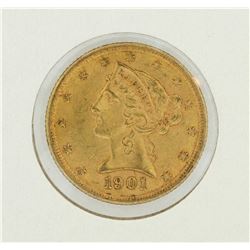 1901 $5 Liberty Head Half Eagle Gold Coin