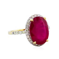 14KT Yellow Gold 8.23ct Ruby and Diamond Ring