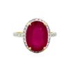 Image 2 : 14KT Yellow Gold 8.23ct Ruby and Diamond Ring