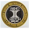 Image 1 : Hilton Reno $10 Casino Gaming Token .999 Fine Silver Limited Edition