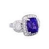 Image 1 : 14KT White Gold 7.20ct Tanzanite and Diamond Ring
