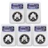 Image 2 : 5 Coin Set 2006-2008 and 2010-2011 Silver Eagle Coins NGC PF69 Ultra Cameo