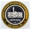 Image 1 : New York New York Las Vegas $10 Casino Gaming Token .999 Fine Silver Limited Edi