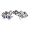 Image 3 : 14KT White Gold 11.11ctw Tanzanite and Diamond Bracelet