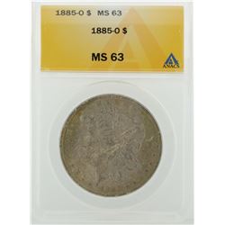 1885-O $1 Morgan Silver Dollar ANACS Graded MS63