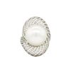 Image 2 : 18KT White Gold 1.41ctw Diamond and Pearl Ring
