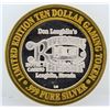 Image 1 : Riverside Resort Laughlin $10 Casino Gaming Token .999 Fine Silver Limited Editi