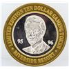 Image 2 : Riverside Resort Laughlin $10 Casino Gaming Token .999 Fine Silver Limited Editi