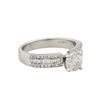 Image 1 : 18KT White Gold 1.40ctw Round Brilliant Cut Diamond Engagement Ring