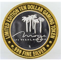 The Mirage Las Vegas $10 Casino Gaming Token .999 Fine Silver Limited Edition