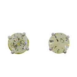 14KT White Gold 1.45ctw Diamond Stud Earrings