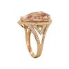 Image 3 : 14KT Rose Gold 9.62ct Morganite and Diamond Ring
