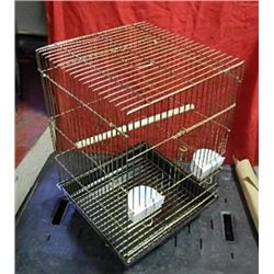 NEW BIRD CAGE - 448-S-PR - BRASS -  171/2"  X 171/2" X 27" H