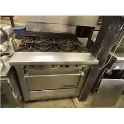 GARLAND STAINLESS STEEL 6 BURNER GAS STOVE - 24" X 38" DEEP