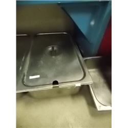 COMMERCIAL STAINLESS STEEL STEAM TABLE INSERT PAN - LARGE - DEEP WITH LID
