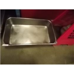 COMMERCIAL STAINLESS STEEL STEAM TABLE INSERT PAN - LARGE - MED DEPTH – NO LID