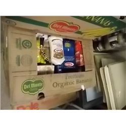 BANNANA BOX OF ASSORTED FOOD
