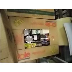 BANNANA BOX OF ASSORTED FOOD