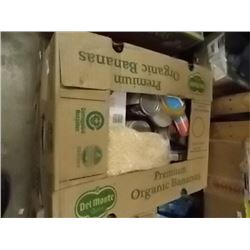 BANNANA BOX OF ASSORTED FOOD