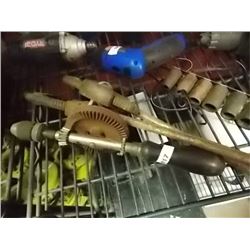 HAND DRILL AND 2 PIPE WRENCHES