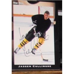 Jassen Cullimore signed ice hockey card, collectible, item for your collection;