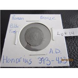 Roman Bronze coin Bible Times (11) Honorius AD 393-423