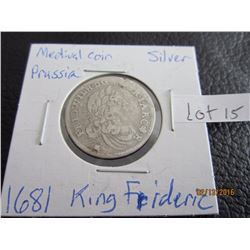 Medieval Prussia Silver Coin (11) 1681 King Frideric