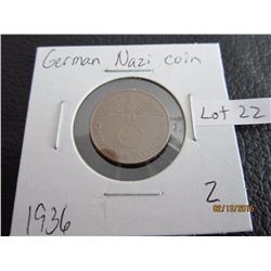 German Nazi Coin 1936 WW2 (2)