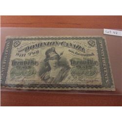 1870 Dominion of Canada 25¢ Shinplaster