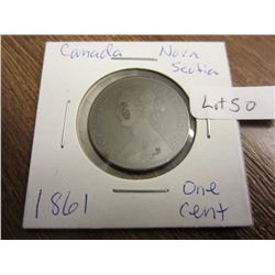 1861 Canada Nova Scotia one cent