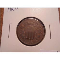 1869 US TWO CENT PIECE