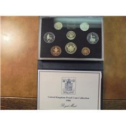 1986 UNITED KINGDOM PROOF COIN SET ORIGINAL ROYAL MINT PACKAGING