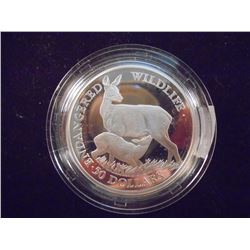 1991 COOK ISLANDS SILVER PROOF $50 ENDANGERED WILDLIFE