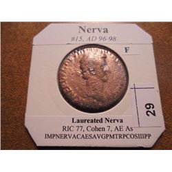 96-98 A..D. NERVA ANCIENT COIN FINE
