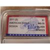 Image 2 : 2011 (S) AMERICAN SILVER EAGLE UNC IGS SLAB