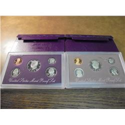1989 & 1992 US PROOF SETS (WITH BOXES) 1989 HAS A CRACKED CASE