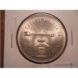 1980 MEXICO SILVER 1 OZ. PESO UNC