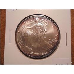 1997 AMERICAN SILVER EAGLE TONING AROUND EDGES