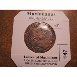 285-310 A.D. MAXIMIANUS ANCIENT COIN VERY FINE