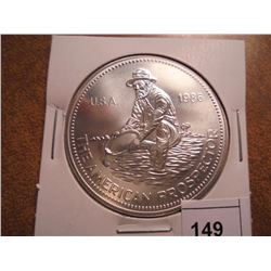 1 OZ. .999 FINE SILVER ROUND 1986 ENGELHARD AMERICAN PROSPECTOR