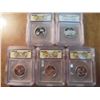 Image 1 : ALL 5-2004-S US 50 STATE QUARTERS ICG CERTIFIED SET, 1ST DAY ISSUE, DEEP CAMEO PROOF. FLORIDA, IOWA,