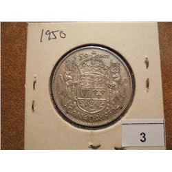 1950 CANADA SILVER 50 CENTS