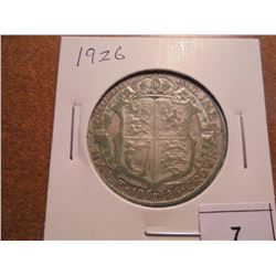 1926 GREAT BRITAIN SILVER HALF CROWN