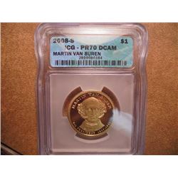 2008-S VAN BUREN DOLLAR ICG PR70 DCAM