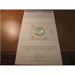 1994 TURKS AND CAICOS 5 CROWNS A SALUTE TO COIN COLLECTING, UNC