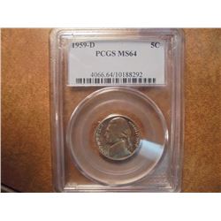 1959-D JEFFERSON NICKEL PCGS MS64