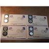 Image 1 : 4-US 50 STATE QUARTERS  PNC'S US MINT 2004 P & D FLORIDA, 2006 P & D COLORADO AND 2-2007 P