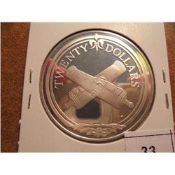 1985 BRITISH VIRGIN ISLANDS SILVER PROOF $20