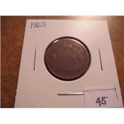 1868 US TWO CENT PIECE