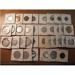 35 ASSORTED FRENCH COINS
